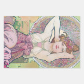 Alphonse Mucha, juwelen Inpakpapier Vel (Voorkant 3)