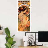 Alphonse Mucha Koe Slip Poster (Thuiskantoor)