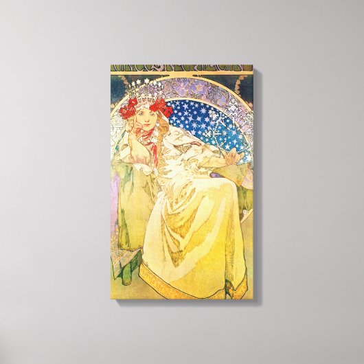 Alphonse Mucha kunstwerk Canvas Afdruk (Voorkant)