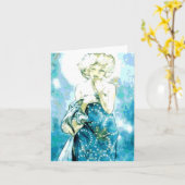 Alphonse Mucha la carte de note de lune (Fleur jaune)