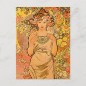 Alphonse Mucha La Carte Postale Rose (Devant)