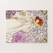 Alphonse Mucha La Dame 1896 Art Legpuzzel (Horizontaal)