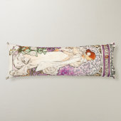 Alphonse Mucha La Dame 1896 Art  Lichaamskussen (Voorkant)