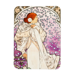 Alphonse Mucha La Dame 1896 Art  Magneet