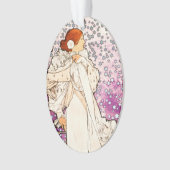 Alphonse Mucha La Dame 1896 Art  Ornament (voorkant)