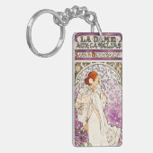 Alphonse Mucha La Dame 1896 Art  Sleutelhanger (Voorkant Links)