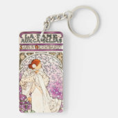Alphonse Mucha La Dame 1896 Art  Sleutelhanger (achterkant)