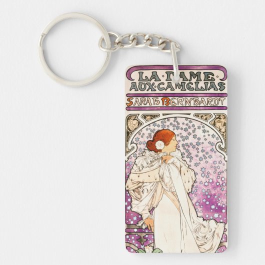 Alphonse Mucha La Dame 1896 Art  Sleutelhanger (Voorkant)