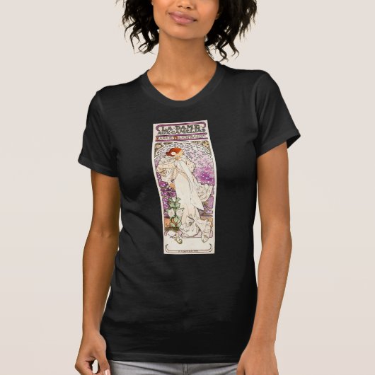Alphonse Mucha La Dame 1896 Art  T-shirt (Voorkant)