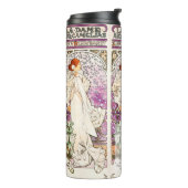 Alphonse Mucha La Dame 1896 Art  Thermosbeker (Gedraaid links)