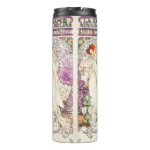 Alphonse Mucha La Dame 1896 Art  Thermosbeker (Achterkant)