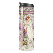 Alphonse Mucha La Dame 1896 Art  Thermosbeker (Geroteerd rechts)