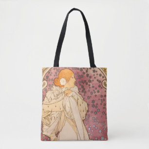 Alphonse Mucha La Dame Aux Camelias: Art Nouveau Draagtas