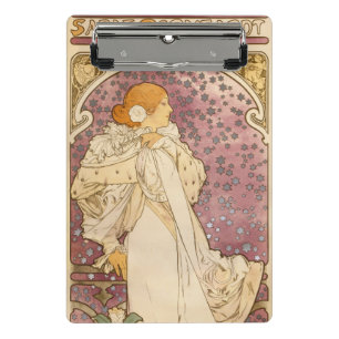 Alphonse Mucha La Dame Aux Camelias: Art Nouveau Mini Klembord
