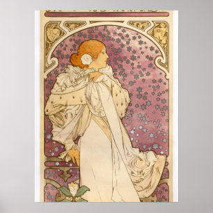 Alphonse Mucha La Dame Aux Camelias: Art Nouveau  Poster