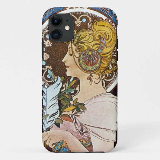 Alphonse Mucha La Plume Quill Pen iPhone 5 Hoesje (Achterkant)