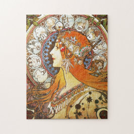 Alphonse Mucha La Plume Zodiac Art Legpuzzel