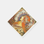 Alphonse Mucha La Plume Zodiac Art Servetten (Hoek)