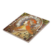 Alphonse Mucha La Plume Zodiac Art  Tegeltje (Zijkant)