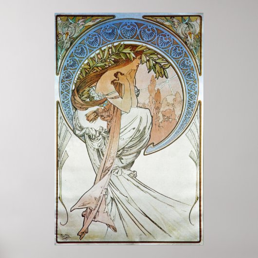 Alphonse Mucha. La Poesie/Poetry, 1898 Poster (Voorkant)