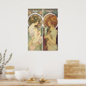Alphonse Mucha - La Primevere & La Plume Poster (Keuken)