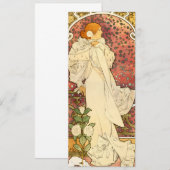 Alphonse Mucha Lady van de Camelias Kaart (Voorkant / Achterkant)