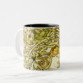 Alphonse Mucha - Lady with Daisy Tweekleurige Koffiemok (Voorkant links)