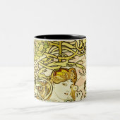 Alphonse Mucha - Lady with Daisy Tweekleurige Koffiemok (Center)