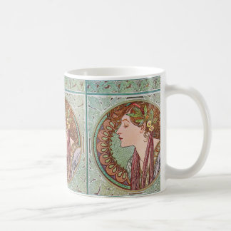 Alphonse Mucha Laurel Art Nouveau Coffee Tea Mok