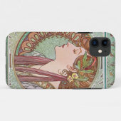 Alphonse Mucha Laurel Art Nouveau iPhone 5 Coque (Dos (Horizontal))