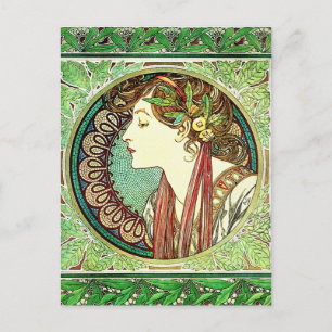 Alphonse Mucha Laurel Briefkaart