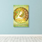 Alphonse Mucha Laurel Canvas Poster Afdruk (Insitu (Houten vloer))