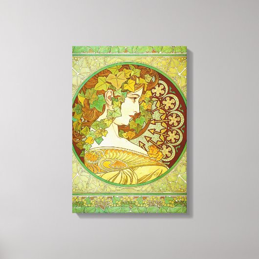 Alphonse Mucha Laurel Canvas Poster Afdruk (Voorkant)