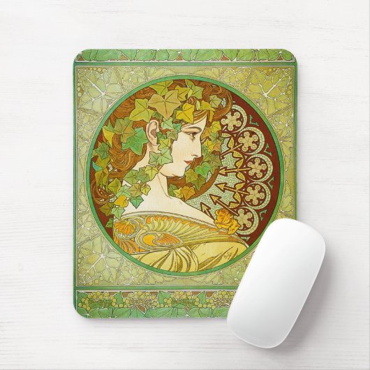 Alphonse Mucha Laurel Muismat (Met muis)