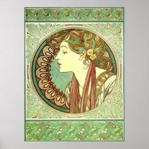 Alphonse Mucha Laurel Nouveau GalleryHD Poster