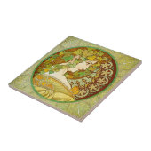 Alphonse Mucha Laurel Tile Tegeltje (Zijkant)