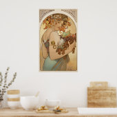 Alphonse Mucha: Le Fruit/Fruit Poster (Keuken)