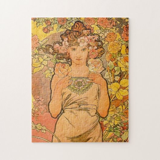 Alphonse Mucha le puzzle de rose (Vertical)