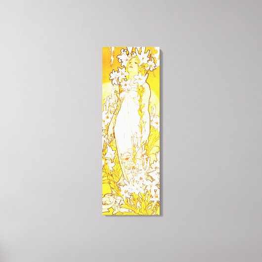 Alphonse Mucha Lily Canvas Poster Afdruk (Voorkant)