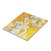 Alphonse Mucha Lily Tile Tegeltje (Zijkant)