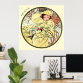 Alphonse Mucha maand februari Poster (Thuiskantoor)