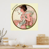 Alphonse Mucha maand september Poster (Keuken)