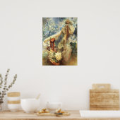 Alphonse Mucha Madonna de Lilies Poster (Cuisine)