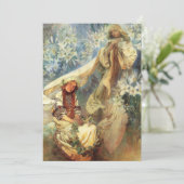 Alphonse Mucha Madonna des invitations de lis (Debout devant)