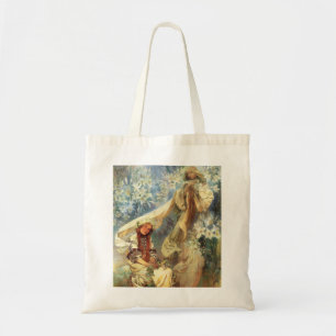 Alphonse Mucha Madonna du sac fourre-tout à lis