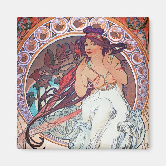 Alphonse Mucha Magneet (Voorkant)