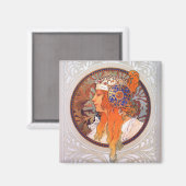 Alphonse Mucha Magneet (Voorkant / Achterkant)