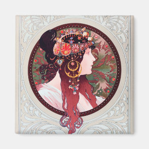 Alphonse Mucha Magneet