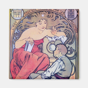 Alphonse Mucha Magneet
