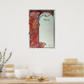 Alphonse Mucha Menu Poster (Keuken)